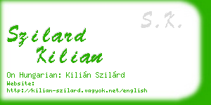 szilard kilian business card