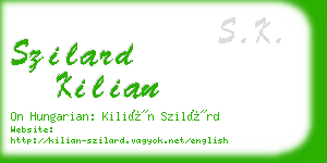 szilard kilian business card